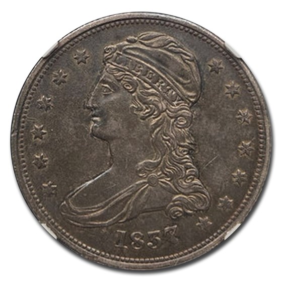 1837 Reeded Edge Half Dollar AU-53 NGC 1837 Reeded Edge Half Dollar AU-53 NGC