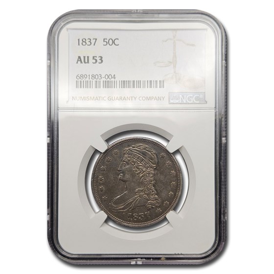 1837 Reeded Edge Half Dollar AU-53 NGC 1837 Reeded Edge Half Dollar AU-53 NGC