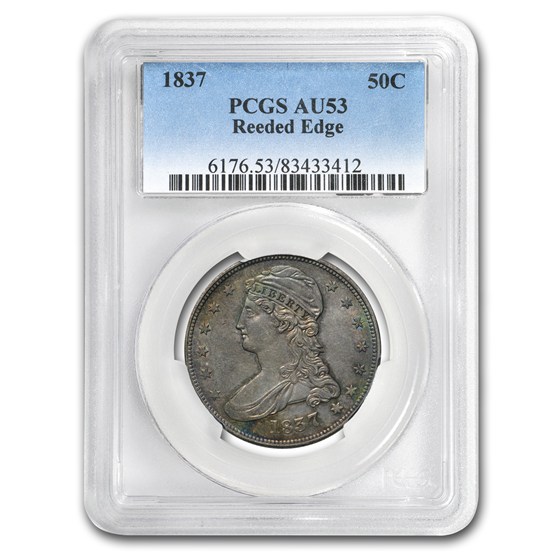 Buy 1837 Reeded Edge Half Dollar AU-53 PCGS | APMEX