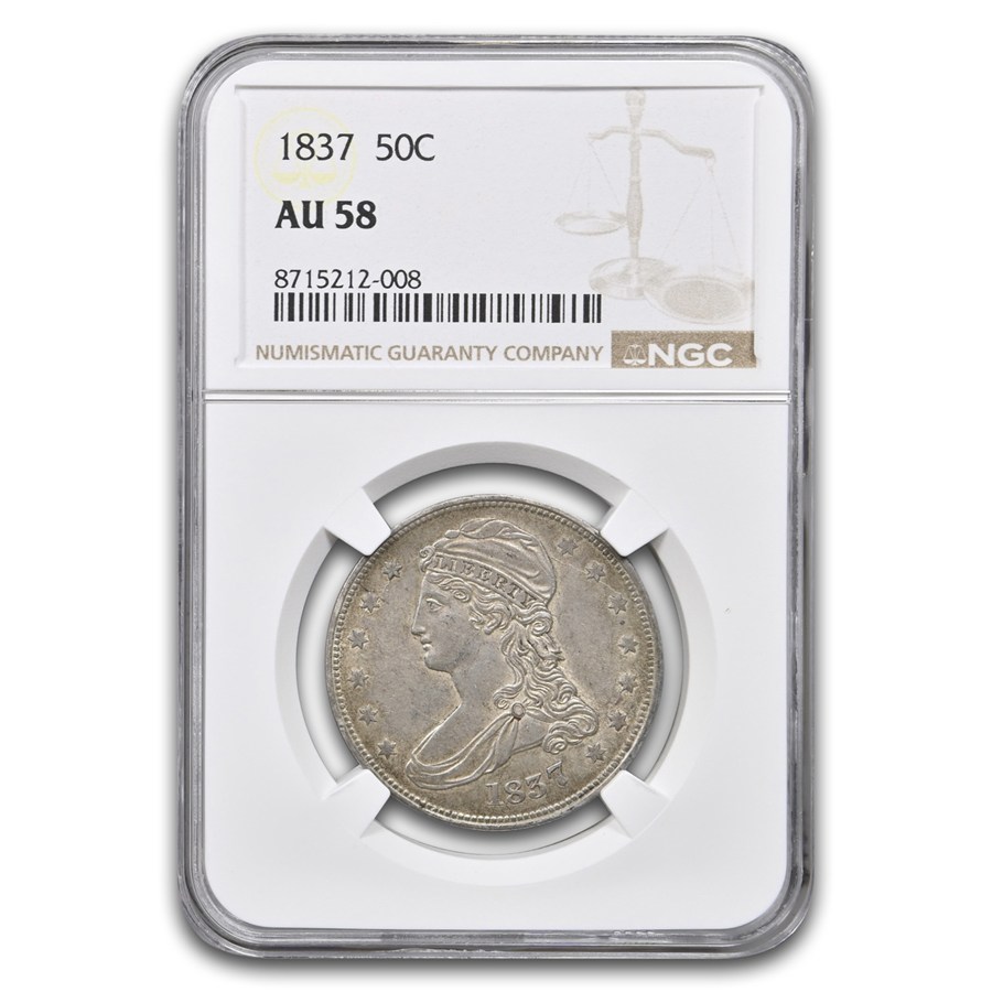 Buy 1837 Reeded Edge Half Dollar AU-58 NGC | APMEX