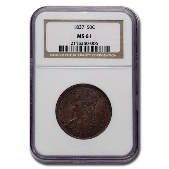 1837 Reeded Edge Half Dollar MS-61 NGC 1837 Reeded Edge Half Dollar MS-61 NGC