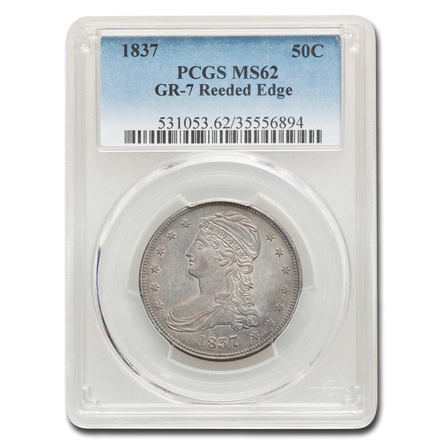 Buy 1837 Reeded Edge Half Dollar MS-62 PCGS (GR-7) | APMEX