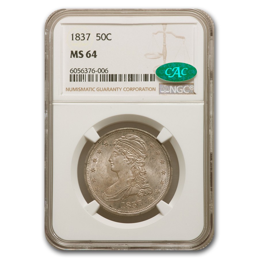 Buy 1837 Reeded Edge Half Dollar MS-64 NGC CAC | APMEX