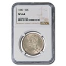 1837 Reeded Edge Half Dollar MS-64 NGC