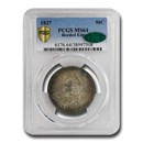 1837 Reeded Edge Half Dollar MS-64 PCGS CAC
