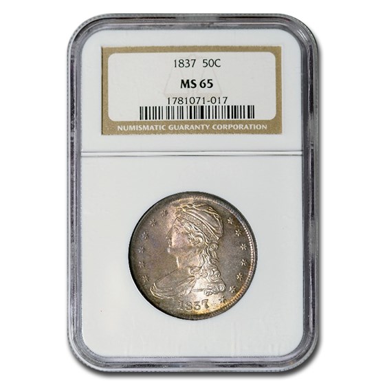 1837 Reeded Edge Half Dollar MS-65 NGC