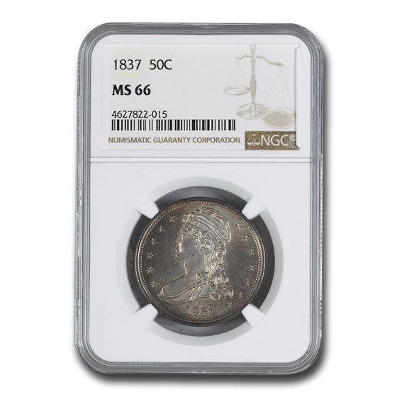 1837 Reeded Edge Half Dollar MS-66 NGC 1837 Reeded Edge Half Dollar MS-66 NGC