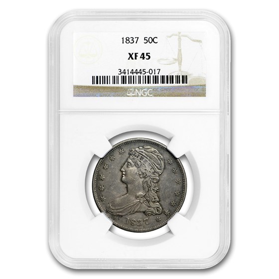 1837 Reeded Edge Half Dollar XF-45 NGC 1837 Reeded Edge Half Dollar XF-45 NGC