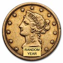 1838-1866 $10 Liberty Gold Eagle No Motto VF