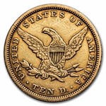 1838-1866 $10 Liberty Gold Eagle No Motto VF