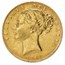 1838-1873 Great Britain Gold Sovereign Victoria Shield (Avg Circ)