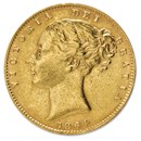 1838-1874 Great Britain Gold Sovereign Victoria Shield Avg Circ