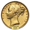 1838-1874 Great Britain Gold Sovereign Victoria Shield (Cleaned)