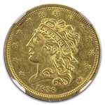 1838 $5 Gold Classic Head Half Eagle AU-58 NGC