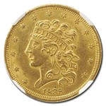 1838 $5 Gold Classic Head Half Eagle MS-60 NGC