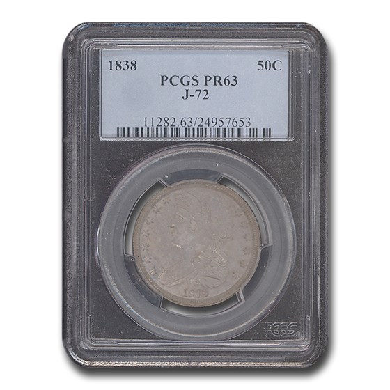 1838 Half Dollar Pattern PR-63 PCGS (J-72) 1838 Half Dollar Pattern PR-63 PCGS (J-72)