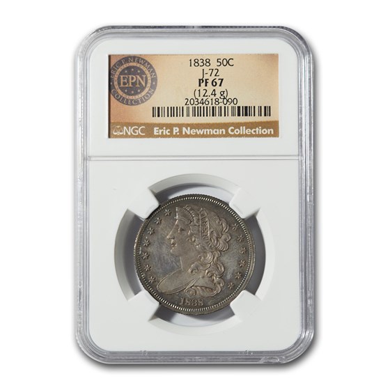1838 Kneass/Gobrecht Pattern Half Dollar PF-67 NGC (J-72, 12.4 g) 1838 Kneass/Gobrecht Pattern Half Dollar PF-67 NGC (J-72, 12.4 g)
