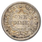 1838 Liberty Seated Dime Large Stars XF