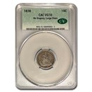 1838 Liberty Seated Dime VG-10 CACG (No Drapery, Large Stars)