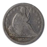 1838 Liberty Seated Dime VG