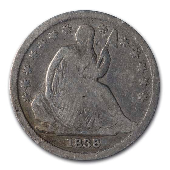 1838 Liberty Seated Dime VG 1838 Liberty Seated Dime VG