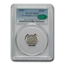 1838 Liberty Seated Half Dime MS-63 PCGS CAC (No Drapery Lg Star) 1838 Liberty Seated Half Dime MS-63 PCGS CAC (No Drapery Lg Star)