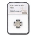 1838 Liberty Seated Half Dime MS-66+ NGC (Large Stars)
