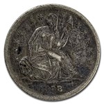 1838 Liberty Seated Half Dime No Drapery/Small Stars XF