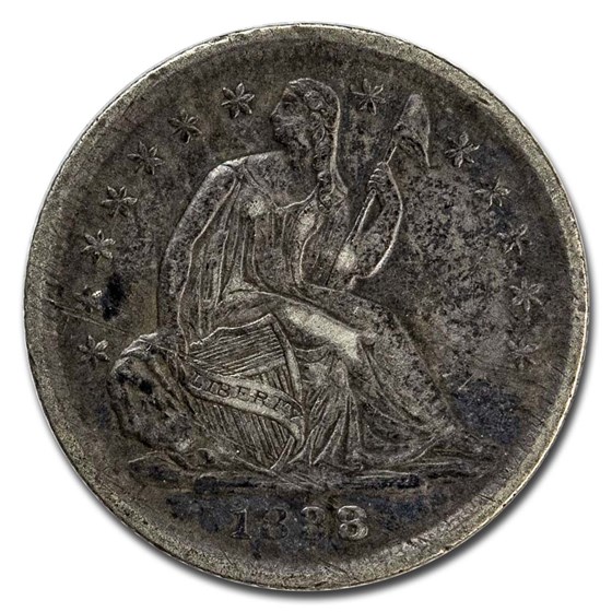 1838 Liberty Seated Half Dime No Drapery/Small Stars XF 1838 Liberty Seated Half Dime No Drapery/Small Stars XF