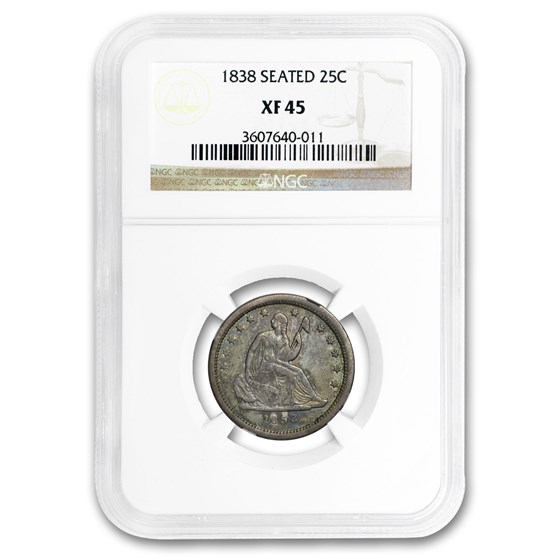 1838 Liberty Seated Quarter XF-45 NGC 1838 Liberty Seated Quarter XF-45 NGC