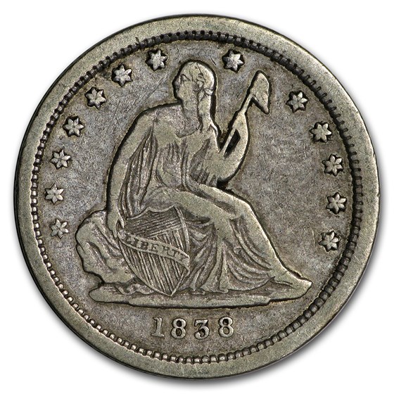 1838 Liberty Seated Quarter XF 1838 Liberty Seated Quarter XF