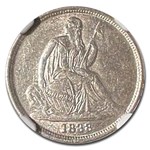 1838-O Liberty Seated Dime AU-58 NGC