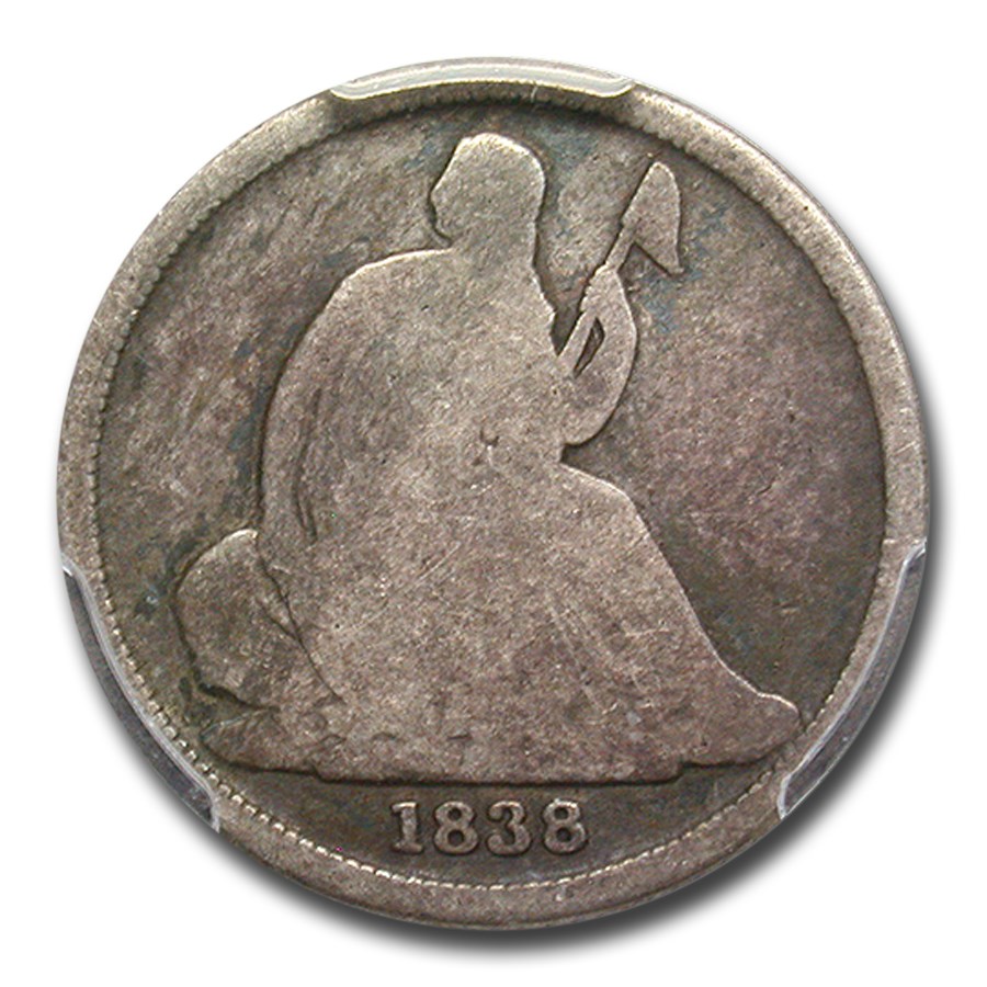 1838-O Liberty Seated Dime Good-4 PCGS (No Stars)