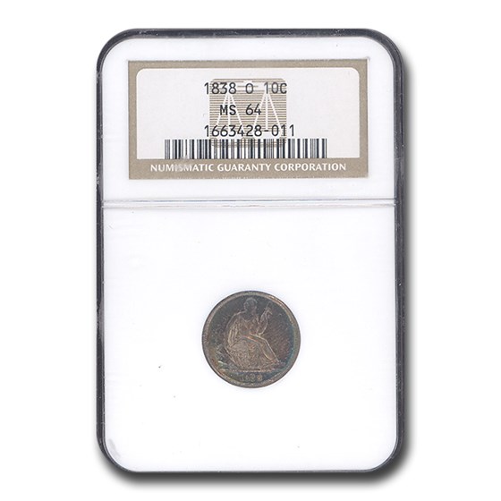 1838-O Liberty Seated Dime MS-64 NGC 1838-O Liberty Seated Dime MS-64 NGC