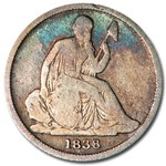 1838-O Liberty Seated Dime VG (No Stars)