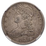 1838 Reeded Edge Half Dollar AU-53 NGC