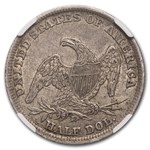 1838 Reeded Edge Half Dollar AU-53 NGC