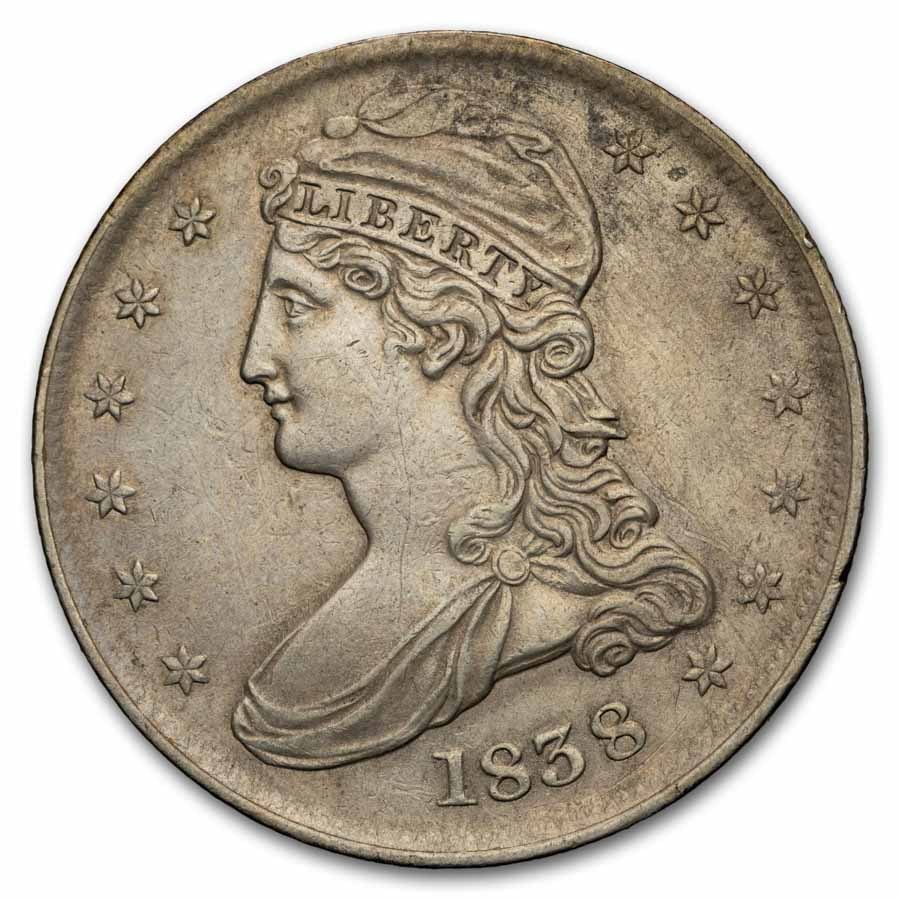 Buy 1838 Capped Bust Reeded Edge Half Dollar AU (Details) | APMEX