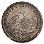 1838 Reeded Edge Half Dollar MS-62 NGC (Toned)