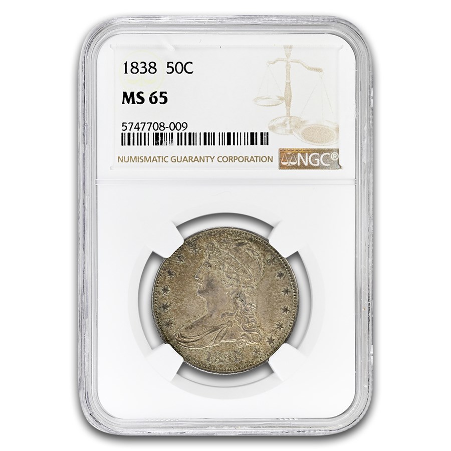 1838 Reeded Edge Half Dollar MS-65 NGC