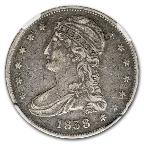 1838 Reeded Edge Half Dollar VF 1838 Reeded Edge Half Dollar VF