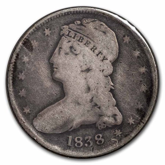 1838 Reeded Edge Half Dollar VG 1838 Reeded Edge Half Dollar VG