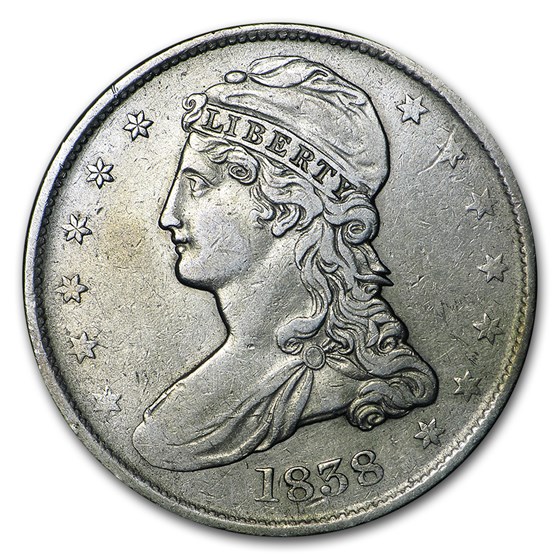 1838 Reeded Edge Half Dollar XF 1838 Reeded Edge Half Dollar XF