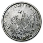 1838 Reeded Edge Half Dollar XF