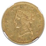 1839 $10 Liberty Gold Eagle AU-58 NGC (Lg Let, Head of 38)