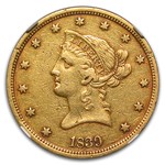 1839 $10 Liberty Gold Eagle XF-45 NGC (Sm Let Head of 40)