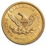 1839-1866 $5 Liberty Gold Half Eagle No Motto AU (Random Year)
