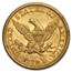 1839-1866 $5 Liberty Gold Half Eagle No Motto (Cleaned)