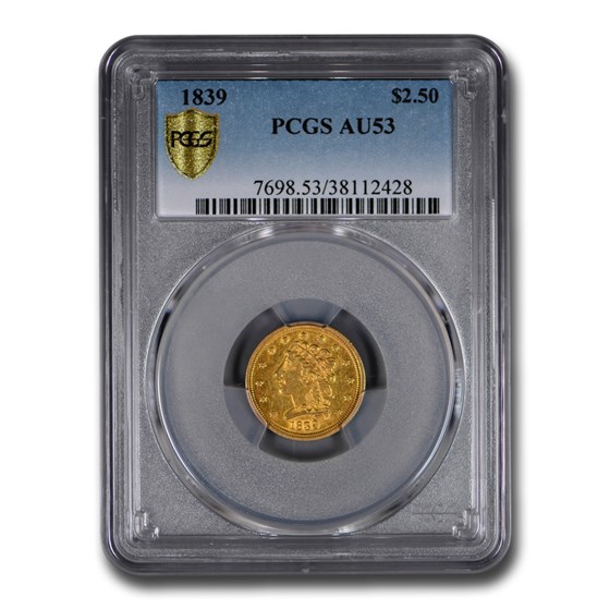 1839 $2.50 Classic Head Eagle AU-53 PCGS 1839 $2.50 Classic Head Eagle AU-53 PCGS
