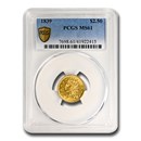 1839 $2.50 Classic Head Gold Quarter Eagle MS-61 PCGS
